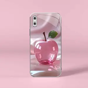 Pink crystal fruit for【iPhone Xs Max】light luxury electroplated glass case, making you different---975