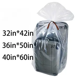 3Pcs Extra Large Clear Plastic Bags Perfect for Car Seat, Luggage, Suitcase, Stroller, Chair, Bike and Attic Storage, Transparent Plastic Storage