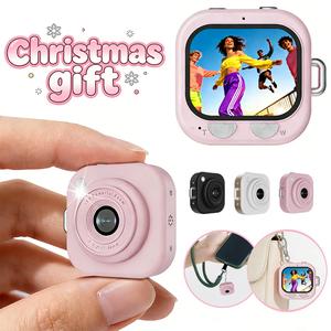 W&O Mini Keychain Digital Camera, Y2K Pocket-Size Camera 2.5K HD with 64MP Lens, Portable Camera for Photography with 32GB SD Card, Charging Cable, Retro Vlog Camera for Travel, Concerts, Kids & Instant Party,Toy Present, Christmas Gifts