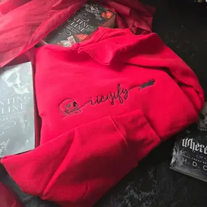 licensed HD Carlton Sweatshirt, IICYIFU, Licensed Haunting Adeline Shirt, Embroidered Sweatshirt, Bookish Crewneck, Book Gifts, Fantasy Romance Books, Embroidery, Soft, Comfortable, US made, Lightweight Everyday Pullover Hoodie Womenswear Casual Unisex