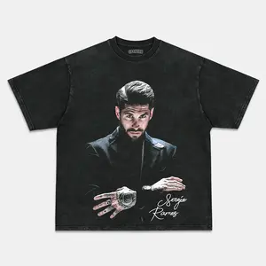 Vintage Sergio Ramos T-Shirt, Retro Football Legend Graphic Tee, Soccer Icon Fan Merch, Unisex Heavy Cotton Tee, Gift for Fans