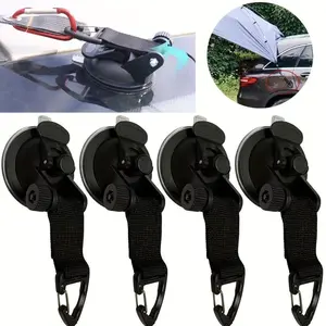 2026 New Arrival Heavy-Duty Rubber Suction Cup Hook, Firm Adsorption Outdoor Car Tent Accessory