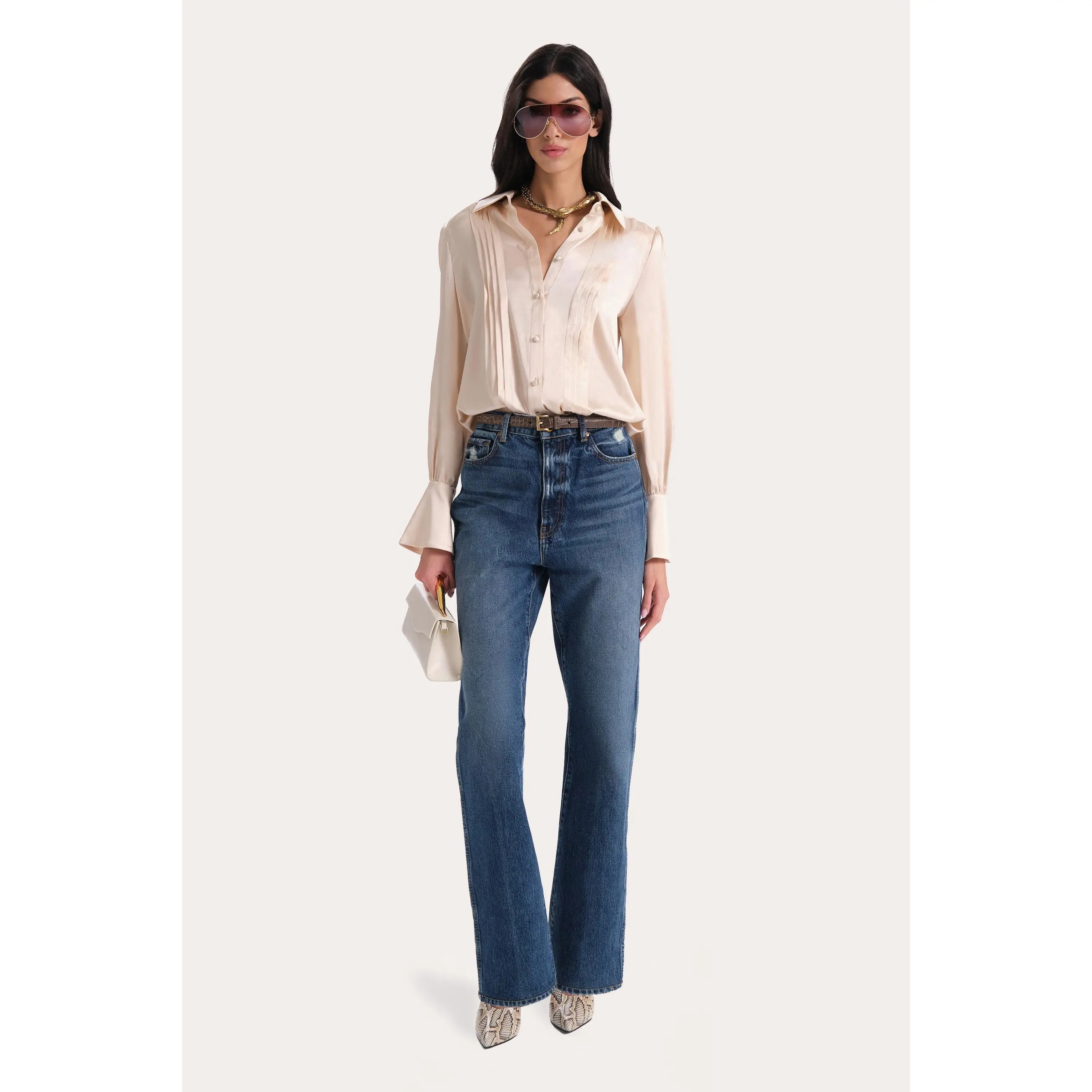 Chloe Charmeuse Blouse