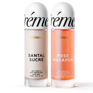 Cremerie Santal Rose Duo | Santal Sucré + Rose Macaron Hair Mists | Heat Protectant & Anti Frizz