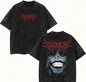Limited Edition Statue Of God Solo Leveling Double Sided Graphic T-Shirt, Retro Acid Washed Lightweight Cotton Tee, Y2K Dark Aesthetic Oversized Short Sleeve, Vintage Manhwa Streetwear, Urban Grunge Casual Top, Trendy Unisex Apparel, Premium Anime Merch P