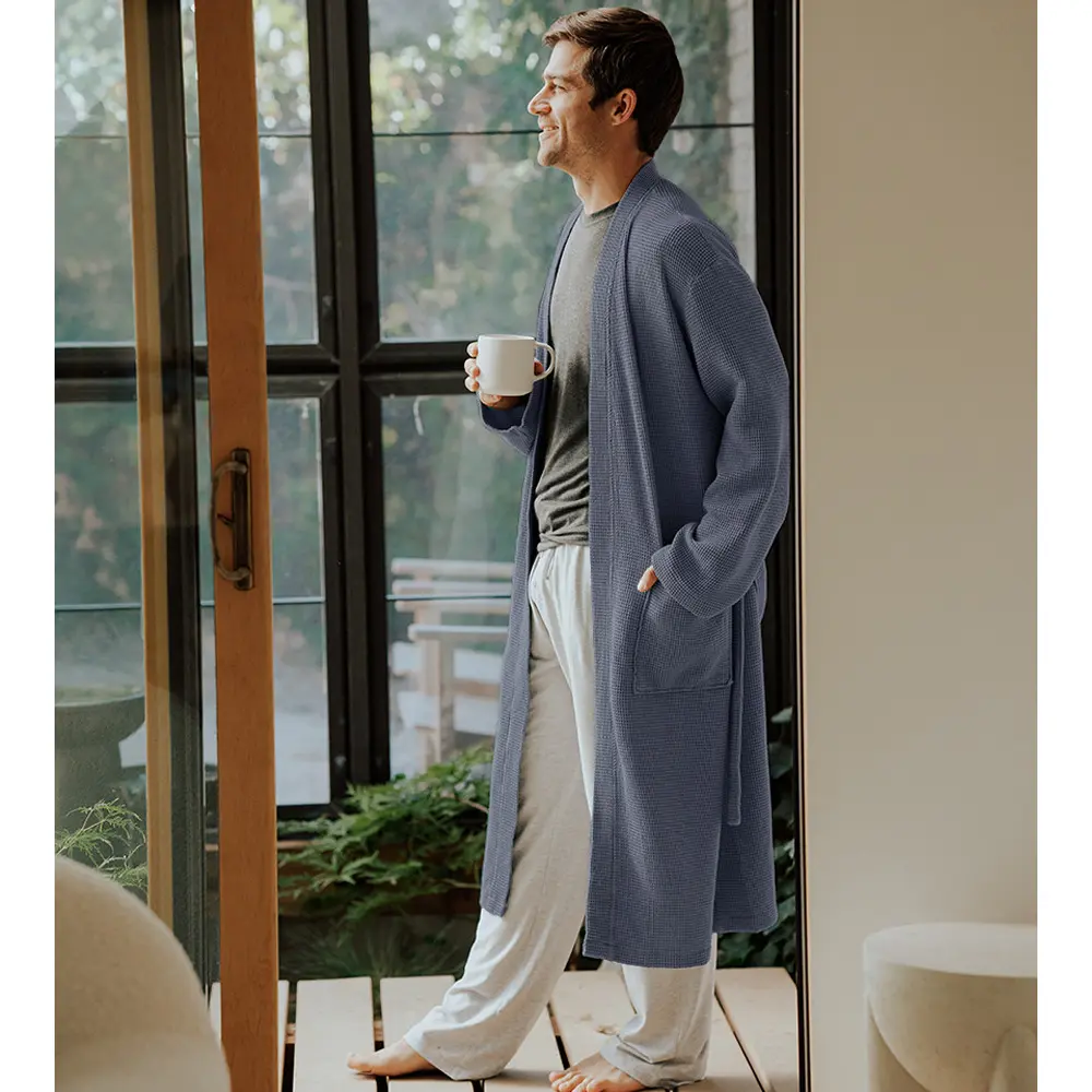 Men's Bamboo Waffle Knit Robe