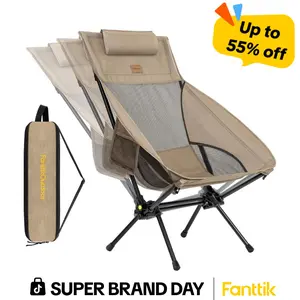【FathersDayGift】FanttikOutdoor Zeta L8 Max Camping Chair, Portable & Lightweight, Comfort-Driven Foldable Rocking Chair with Carry Bag for Camping, Hiking, Patio, Fishing, Support up to 250 lbs