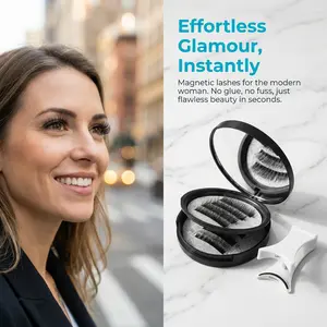 3D Magnetic Eyelash Set Alcohol-Free False Eyelashes Kit,  Comfortable & Safe Eyelash Extensions - Reusable lashes