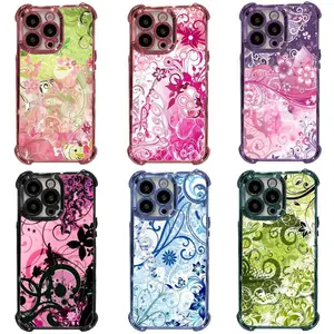 Abstract Floral Art Smartphone Casing, Colorful Swirl Flower Aesthetic Protective Handheld Accessory with Vintage Pattern Design  For iPhone Samsung Galaxy 17Pro Max Air 16 15Plus 14 13 12 11 S26 S25 S24 S23 S22 FE Ultra EDGE Retro Artistic Gift