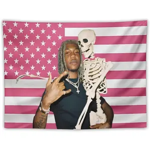 Destroy Music Lonely Flag Tapestry Wall Tapestry Poster Suitable for College Dormitory Cave Bedroom Living Room Party Decoration Merch