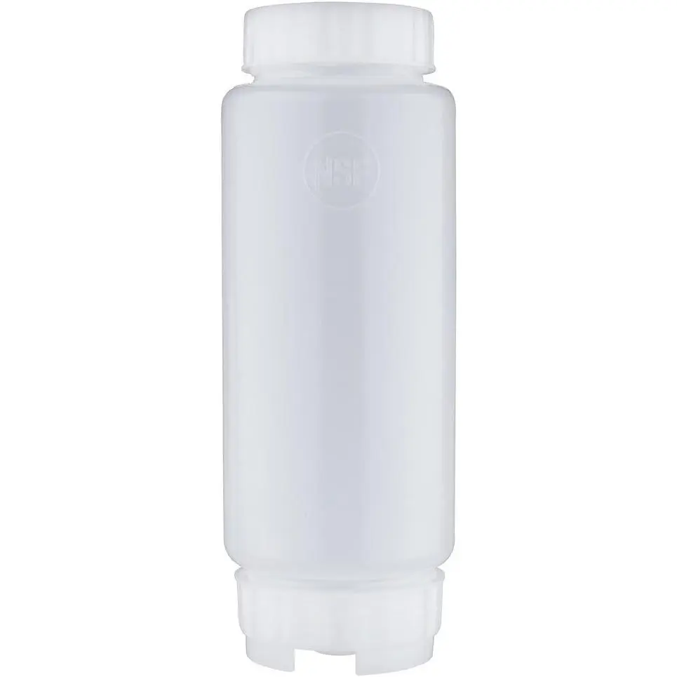 16 Oz FIFO Squeeze Bottle - Home Organizer Storage Bottle with Dual Openings for Easy Cleaning, Seasoning Use, 16 Oz Squeeze Bottle