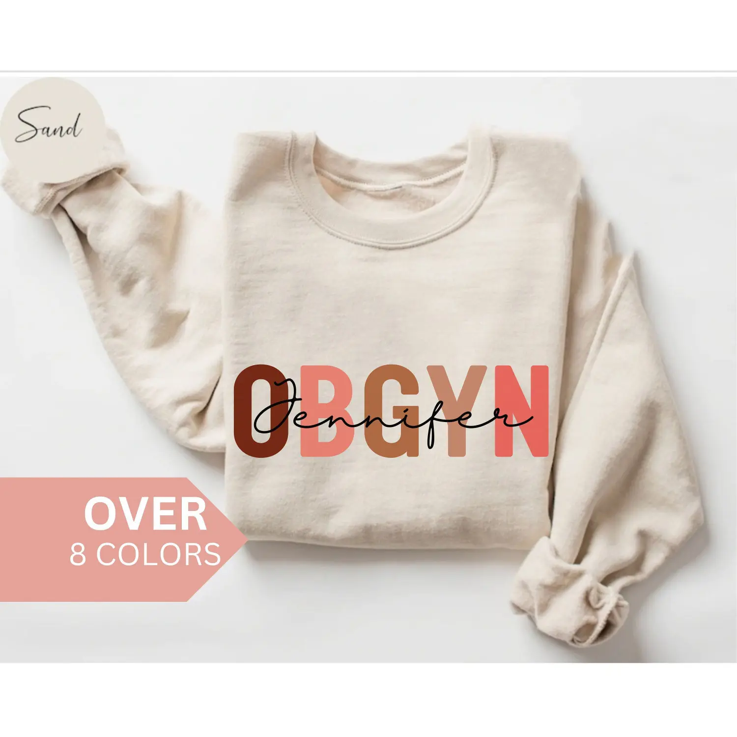 Personalized OBGYN Sweatshirt, Custom OBGYN Nurse Shirt, Obstetrics and Gynecology Nurse Crewneck, Nurse Appreciation Gift, OBGYN Pullover
