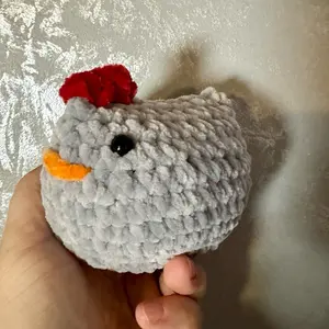 Handmade crochet chicken