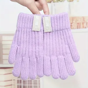 New1pair Thickened Children's Gloves, Autumn And Winter, Boys And Girls' Cold And Warm Protection Gloves