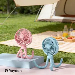 1pc Foldable octopus bracket baby stroller fan, USB charging portable clip on mini fan, three speed adjustable high air volume portable cooling fan, 360 ° rotation suitable for baby strollers, car seats, camping, fishing, outdoor activities,