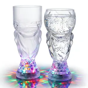 2026 World Cup Beer Mug LED Trophy Liquid Activated Light Up Cup Automatic Glowing Flash Color Changing Drinkware Perfect Novelty Gift for Soccer Fans, Football Parties, Bars, Clubs and Festivals Creative Night Light Prop