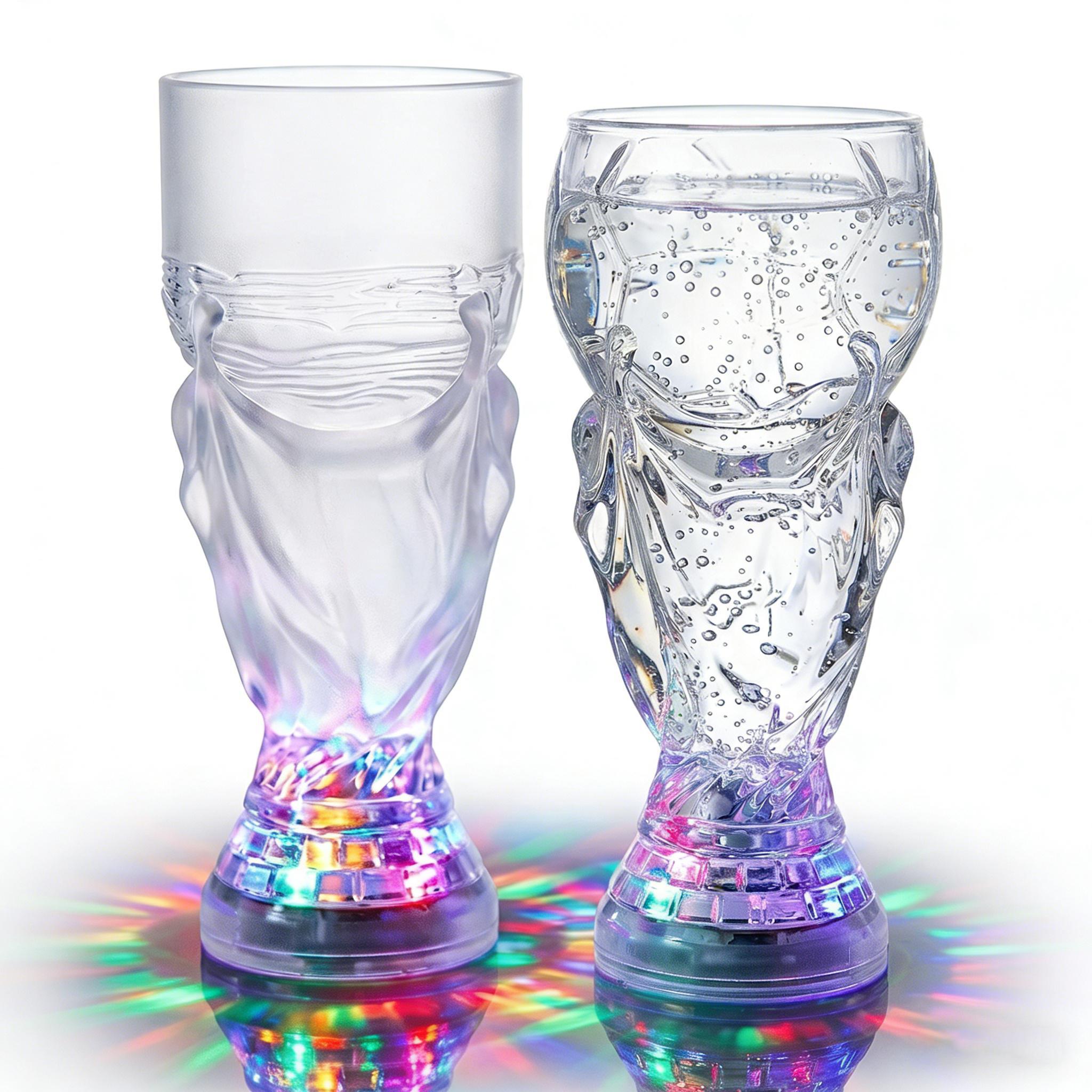 2026 World Cup Beer Mug LED Trophy Liquid Activated Light Up Cup Automatic Glowing Flash Color Changing Drinkware Perfect Novelty Gift for Soccer Fans, Football Parties, Bars, Clubs and Festivals Creative Night Light Prop