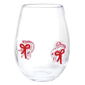 Red Bow Icon Glass