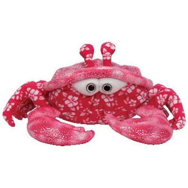 TY Beanie Buddy - SUNBURST the Pink Crab (11 inch) - MWMTs