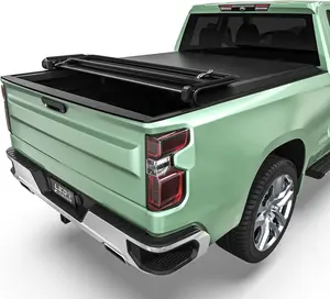 6'9" (82.2") Bed Soft Quad-Fold Truck Bed Cover Fits for 2020-2025 Chevy Silverado/GMC Sierra 2500 3500 HD w/o Multi-Flex Tailgate