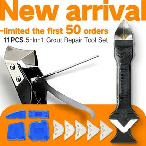 2026 New Caulking Tools 5 in 1 Caulk Remover and Multi-Function Silicone Sealant Finishing Smooth Kit with Grout Scraper and 6 Silicone Pads Ideal for Kitchen Bathroom Sealing Caulk Tools only for weekends