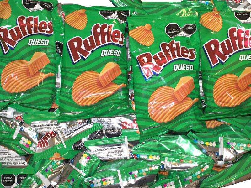 10 - Pk Ruffles Queso Chips 48GRAMS - Crispy Crunchy - MEXICAN CHIPS - PAPITAS MEXICANAS - SABRITAS MEXICANAS