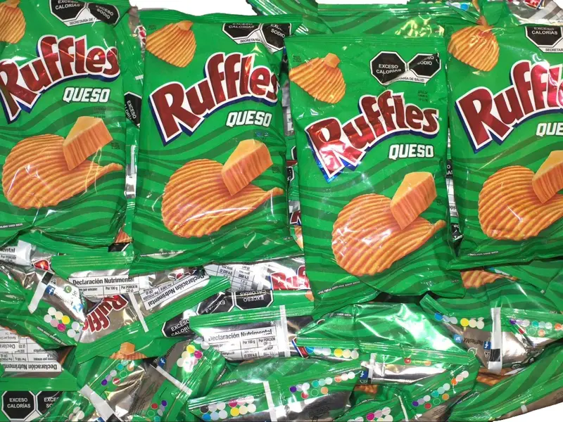 10 - Pk Ruffles Queso Chips 48GRAMS - Crispy Crunchy - MEXICAN CHIPS - PAPITAS MEXICANAS - SABRITAS MEXICANAS