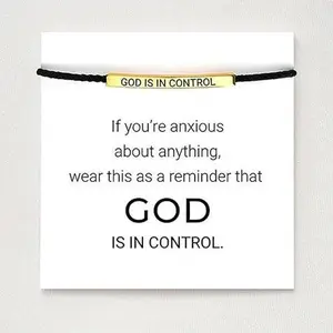 Inspiring Bracelet GOD IS IN CONTROL Elegant Design with Unique Patterns and Letters			