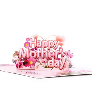 3D Pop-Up Tulip Mother's Day Greeting Card, Includes Envelope and Note Tag, Perfect for Mom Grandma Any Mother, Unique Gift Idea