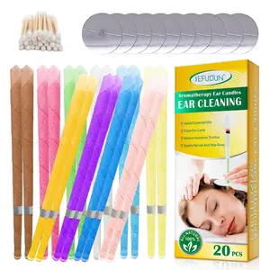 Wax Ear Candle, 20pcs/set Earwax Removal Dry Kit Gentle Ear Cleaning Candle, Earwax Remover Ear Wax Remover Tool for Women & Men, Ear Care Product for Daily Use
