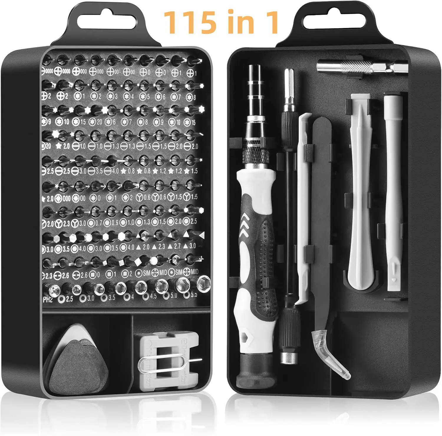 Precision Screwdriver Set, Professional Grade 115 in 1 Magnetic Repair Tool Kit for Electronics, Computer, iPhone, Laptop, Game Console, Watch, Eyegla