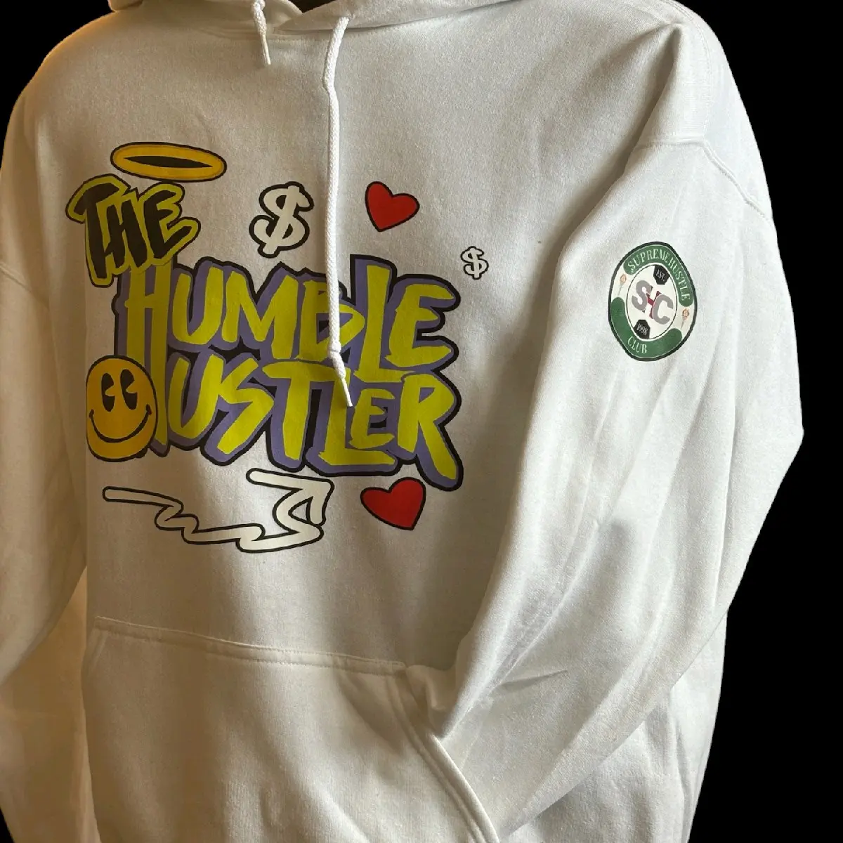 "Smiley" hoodie from The Humble Hustler collection by the Supreme Hustle Club