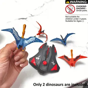 Manual Dinosaur Launcher Toy Suitable for Ages 3+, Includes Flying Dinosaur Models, Indoor Outdoor Parent-Child Interactive Gift