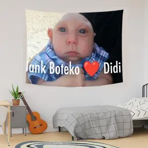 Tapestry Decor 1pc Jank Boteko Funny Tapestry - 90g Polyester Wall Hanging with "Jank Boteko Did I" Text & Heart Design, Ideal for College Dorms, Bedrooms, Living Rooms, Indoor/outdoor Home Decor, Christmas Holiday Gift, Dorm Room Decor |   Playful Design