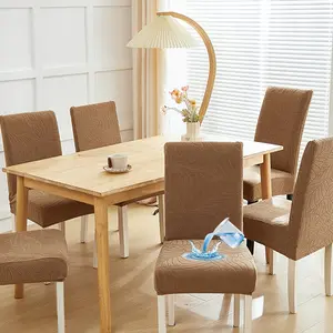 Fashion Dining Chair Covers Set of 1/2/4/6, Elastic High Back Seat Covers, Washable Parsons Chair Cushion, Waterproof, Anti-Stain, Cat Scratch Resistant, Dining Chair Slipcover, Dining Chair Protector