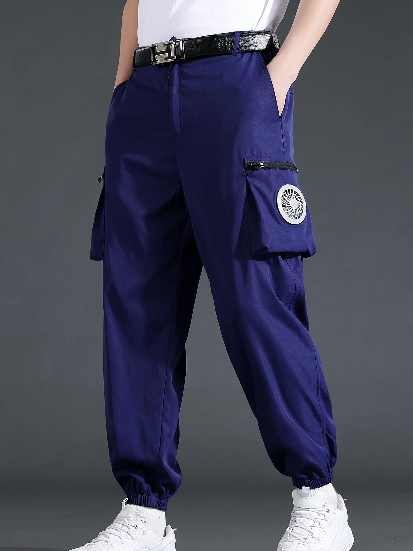 Men's Circulating Air Cooling Work Pants, Fitted Ankle Fit, Ideal for Summer Outdoor Work, Factory Job, Construction, Casual Wear