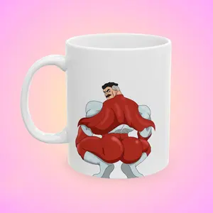 Thicc Omniman Invincible Meme Drinkware Mug, Funny Trend Silly Modern Gift, Ceramic Coffee Cup, Reusable and Washable and Reuse