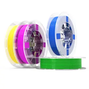 3D Printer Filament Bundle, 1.75mm (± 0.03 mm) PLA Filament Set for Most of 3D Printer,Purple/Green/Blue/Yellow, 200g/0.44lbs x 4 Spools Pack