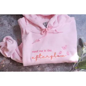 Meet me in the afterglow Aesthetic Embroidered Sweatshirt| Taylor Embroidered Crewneck