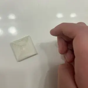 1.5 inch by 1.5 inch 3d printable plastic fidget, molds into different shapes, cube to pyramid