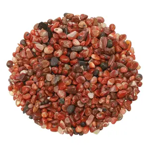 PETAXCELL Crystal Chips Stone, 0.44 Lb Fluorite Gravel Rocks (Red Agate, 5 - 7 Mm)