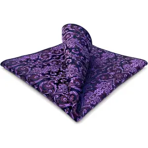 Geometric Patterned  Hanky Silk Pocket Square for Men Floral