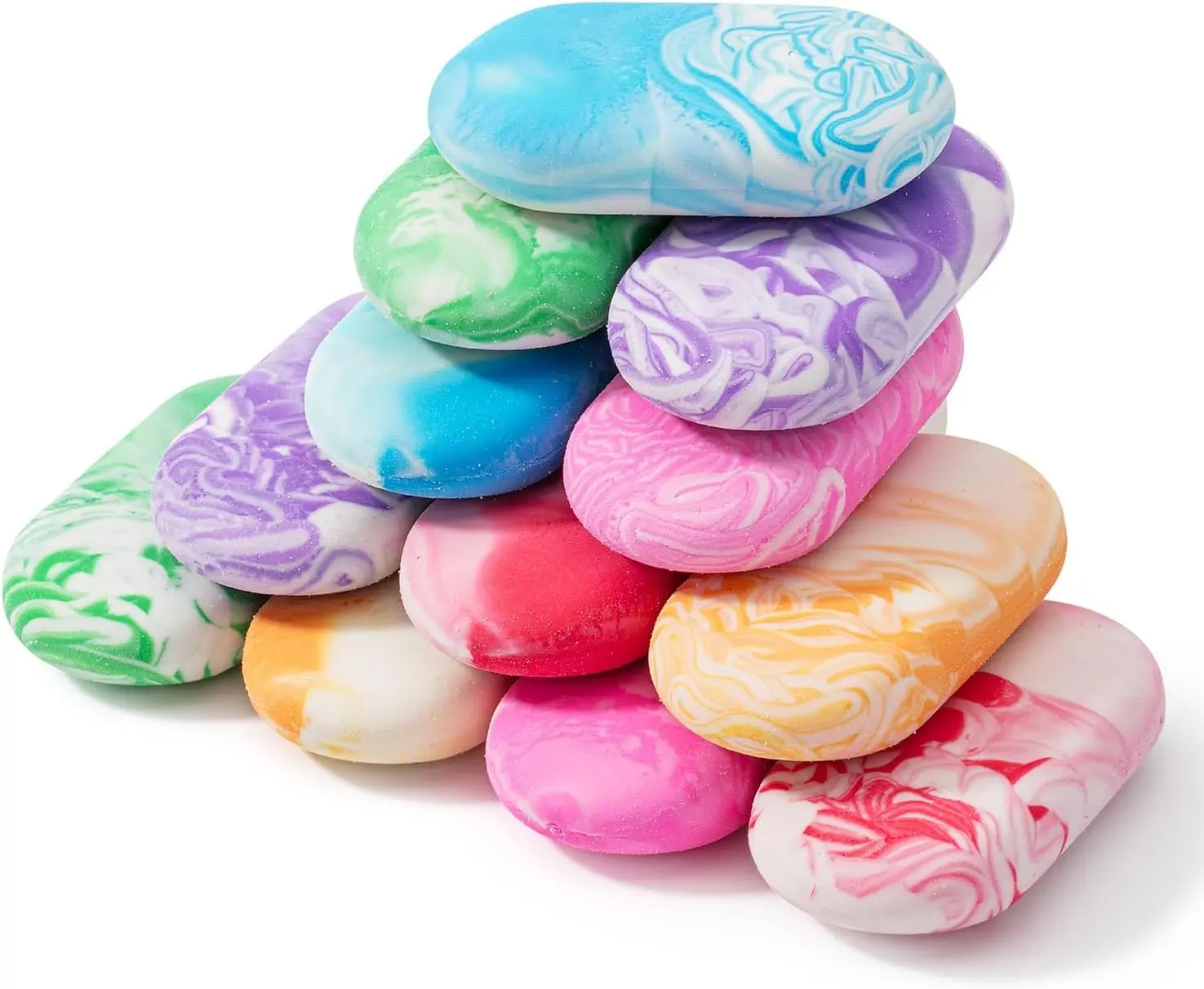 Erasers, 12 Pack, Marble Pencil Eraser, Erasers for Pencils, Mr Pen Erasers, Erasers for School, Large Eraser, Erasers for School, Rubber Eraser, Large Erasers for School