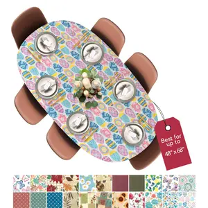 Covers For The Home Deluxe Elastic Edged Flannel Backed Vinyl Fitted Table Covers <em style="color: red ">BEST SELLER</em>