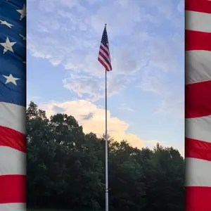 Rise Flagpole 20 Foot Silver