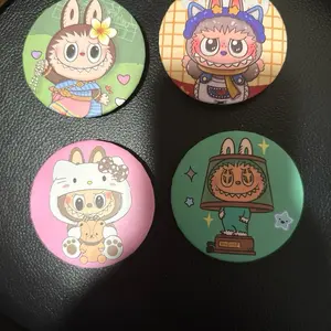 Durable Makeup Compact Mirror - Cute Character Kawaii Cosmetic Pocket Mirror for On-the-Go Use