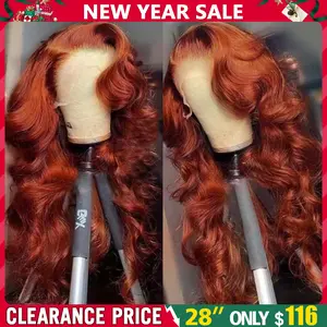 Bling Hair Reddish Brown Wig Body Wave 13x6 HD Lace Frontal Wigs Brown 13x4 HD Lace Front Human Hair Wigs For Women 100% Human Hair