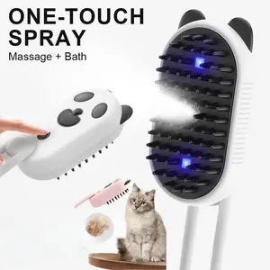 Pet Cat Dog Steam Brush, 3-in-1 Cat Steam Brush Cleaner for Silicone Massage Combing Brush, Pet Hair Clean Brush Comb, Tangled And Hair Loss Remover,Dog Steamy Brushes Multifunctional Hair Removal Comb Suitable for Cats and Dogs