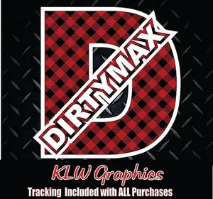 Dirtymax Duramax D Red Black Plaid Print Full Color Decal Sticker Turbo Diesel Truck 6.6 3.0 Crew Cab