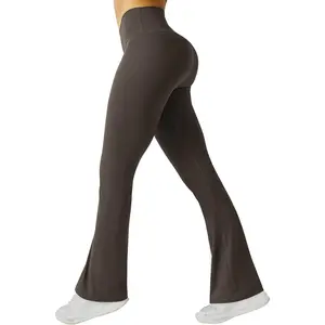 Women's Flare Yoga Pants V Waist Flared Leggings High Waisted Bootcut Workout Pants Tummy ControlGift